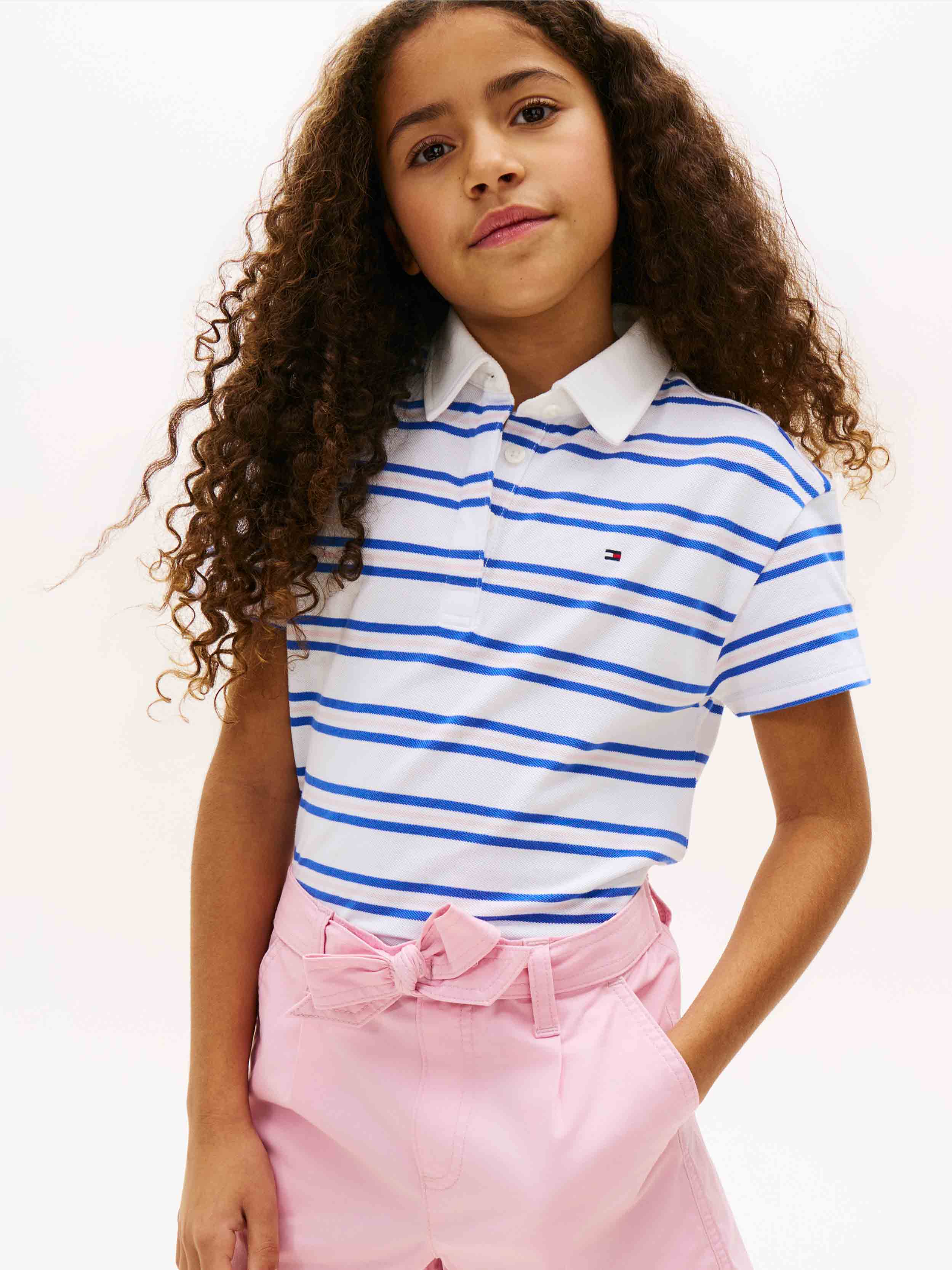 White / Navy Stripe